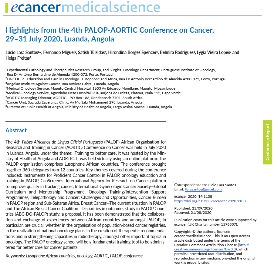 Highlights from the 4th PALOP-AORTIC Conference